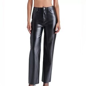 Steve Madden Loren High-Rise Faux-Leather Pants
